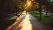© Ilja - Enjoying Sunset Run Sportsman Jogging on Beautiful Park Path Bathed in Golden Light