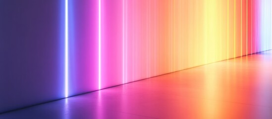 Poster - Dynamic RGB light interaction on a reflective surface creating an artistic display of vibrant colors and visual harmony