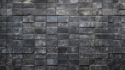 Poster - Dark slate brick wall texture for backgrounds and architectural design projects