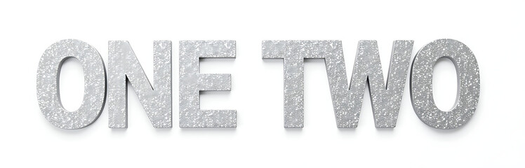 Poster - Silver Foil Topper With Numbered Signs One And Two Isolated On A White Background With Clipping Path Provided. 00002