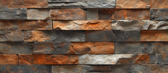 Poster - Rustic textured vintage brick wall with rich earthy tones ideal for background design in rustic and industrial themed projects