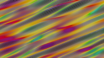 Poster - Vibrant Abstract Pattern with Multicolored Waves..