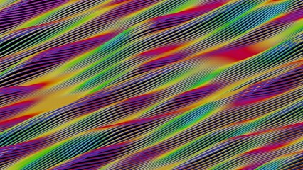 Poster - Vibrant Abstract Pattern with Multicolored Waves..