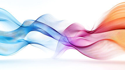 Poster - Dynamic waves of color flow abstract art digital design modern aesthetics top-down view visual harmony