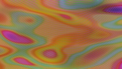 Poster - Abstract Multicolored Waves with Subtle Gradient Lines