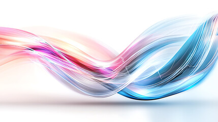 Poster - Dynamic flow of colorful waves abstract art digital composition vibrant environment aesthetic viewpoint conceptual imagery for modern design
