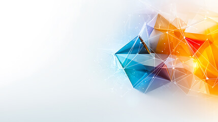 Poster - Dynamic abstract shapes modern digital art graphic design creative space wide angle technology and innovation