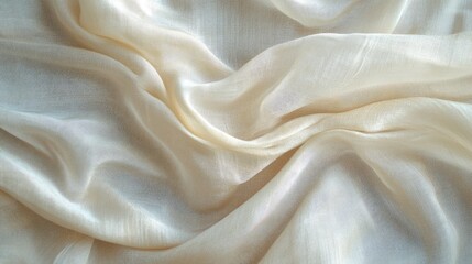 Aufkleber - Elegant white silk fabric texture for luxurious background and design applications