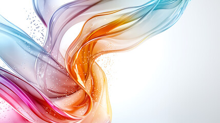 Fototapete - Dynamic colorful waves abstract art digital artwork vibrant environment close-up view flowing energy concept