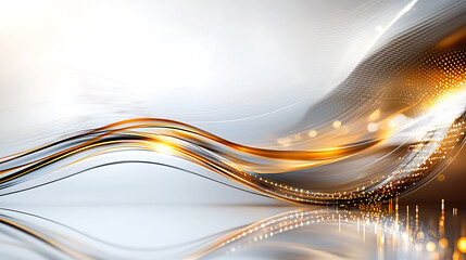 Poster - Dynamic abstract waves digital art showcase visual content modern design environment creative perspective artistic expression
