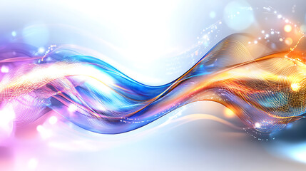 Poster - Dynamic colorful waves flowing in abstract art digital realm visual content vibrant environment artistic viewpoint modern concept