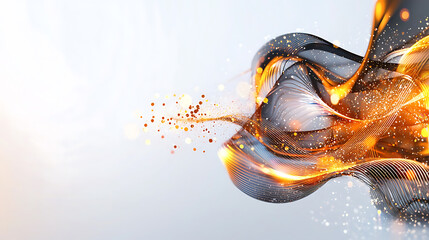 Poster - Dynamic flow of colorful waves illustrating artistic energy digital art abstract bright background close-up view creative concept
