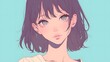 © FiDIO - Beautiful girl with cute anime style, soft color palette and gentle expression