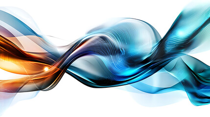 Poster - Dynamic flow of colorful waves abstract digital art visual design modern environment artistic perspective energy concept