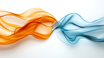 Poster - Flowing colors intertwining abstract art digital illustration minimalist background creative perspective visual harmony