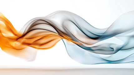 Poster - Flowing digital waves abstract art contemporary design minimalist environment aesthetic viewpoint visual harmony