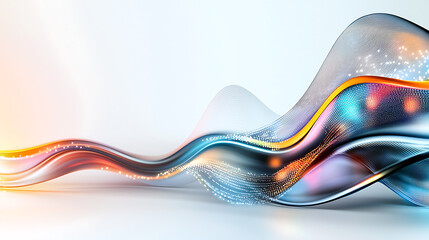 Poster - Dynamic flow of light and color abstract digital art modern design vibrant environment aesthetic viewpoint creative concept