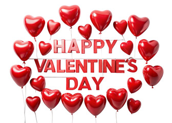 valentines day vector greeting card. happy valentines day text with hearts elements in red pattern b