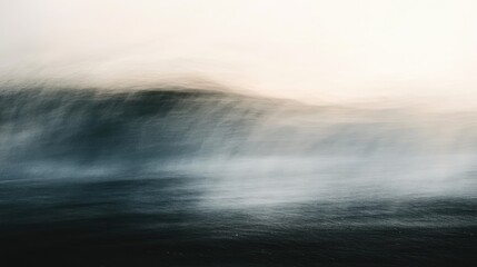 Fototapete - abstract ocean wave in motion with serene blurred colors capturing the essence of tranquility and pe