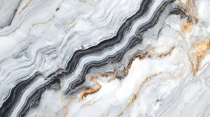 Leinwandbilder - Elegant white gray marble texture with luxurious abstract patterns and glittering stone floor design, ideal for upscale backgrounds and interiors