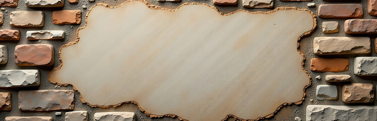 Aufkleber - Rustic Stone Wall Texture Background Features A Distressed Old Wooden Look With Ample Copy Space For Creative Designs. 00002