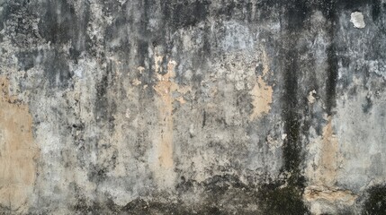 Leinwandbilder - Cement wall texture in shades of gray with dirty elements and black background for abstract design and artistic projects