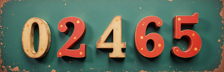 Poster - Retro Wooden Numbers Set Against A Vintage Background Evokes Nostalgia For Back To School Traditions And Learning. 00001