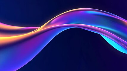 Aufkleber - vibrant abstract flowing wave in gradient colors for modern background design