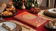 © Sawat - Elegant Christmas Table Setting with Gifts and Festive Decorations