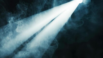 Poster - Bright White Light Beam Illuminating Dark Environment with Textured Background