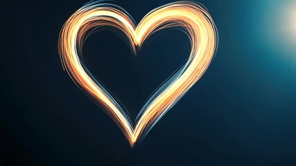 Aufkleber - vibrant heart shaped light design against a dark background