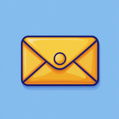 Poster - A yellow envelope with a blue background