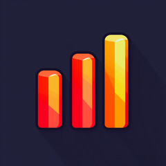 Poster - A three-bar graph with red and yellow colors
