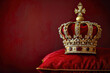 © Oleksandr - Fantastic beautiful king or queen crown from vivid gold material for coronation, abstract vivid composition consists of fictional unreal fantastic vision on background