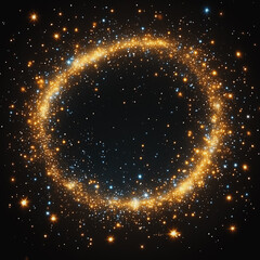 Poster - A circle of stars with a bright orange center