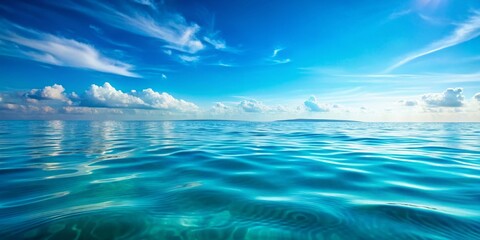 Poster - Subtle Wave Wallpaper: Calming Aqua Blue Water Ripple Texture Background Image