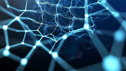 Poster - Futuristic Glow of Electric Networks in Close-Up Telephoto View