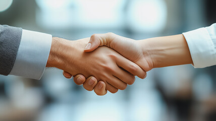 Wall Mural - Two people shaking hands