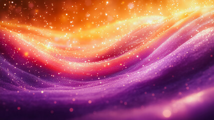 Poster - A colorful, abstract painting with a purple and orange wave