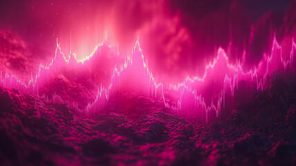 Poster - A pink and purple background with a lot of pink lines
