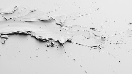 Poster - A white background with a white line of paint on it