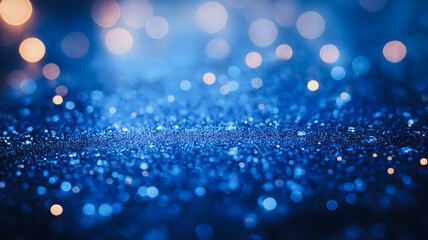 Poster - A blue background with a lot of small dots. The dots are of different sizes and are scattered all over the background. The background is very bright and lively, giving off a sense of energy