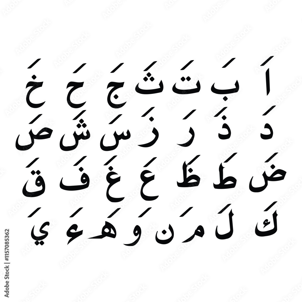 Arabic Alphabet Set Hijaiyyah Letters Arabic Letters Vector Isolated arabic-alphabet-set-hijaiyyah-letters-arabic-letters-vector-isolated