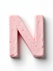 Poster - Marshmallow Letters M And N Made From Sweet Treats Isolated On A Clean White Background For A Playful Effect. 00001