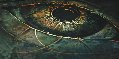 Poster - Stylized Eye Abstract with Segmented Pattern