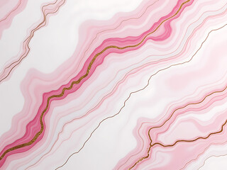 Aufkleber - Marble Texture Background Features Pink And Gold Veins Generated By Artificial Intelligence For A Unique Aesthetic Effect. 00001