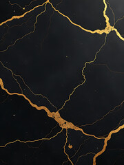 Poster - Marble Background Featuring Black And Gold Veins In A Textured Pattern Adds Elegance And Sophistication To Any Design Or Setting Easily. 00003