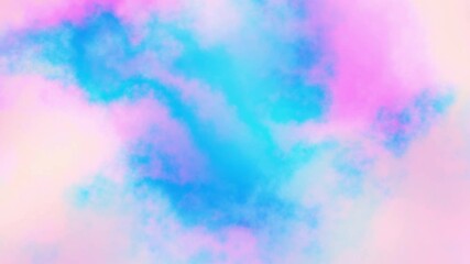 Aufkleber - Dreamy Pastel Clouds A Serene Sky Background featuring Beautiful Pink and Blue Hues, Perfectly Suited for Creating a Blissful and