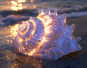 Wall Mural - Luminous Seashell