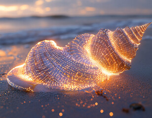 Wall Mural - Luminous Seashell